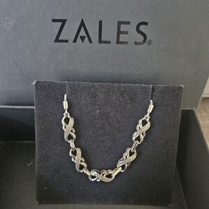 ZALES Diamond Accent Double Infinity Bolo Bracelet in Sterling Silver - 9.5"